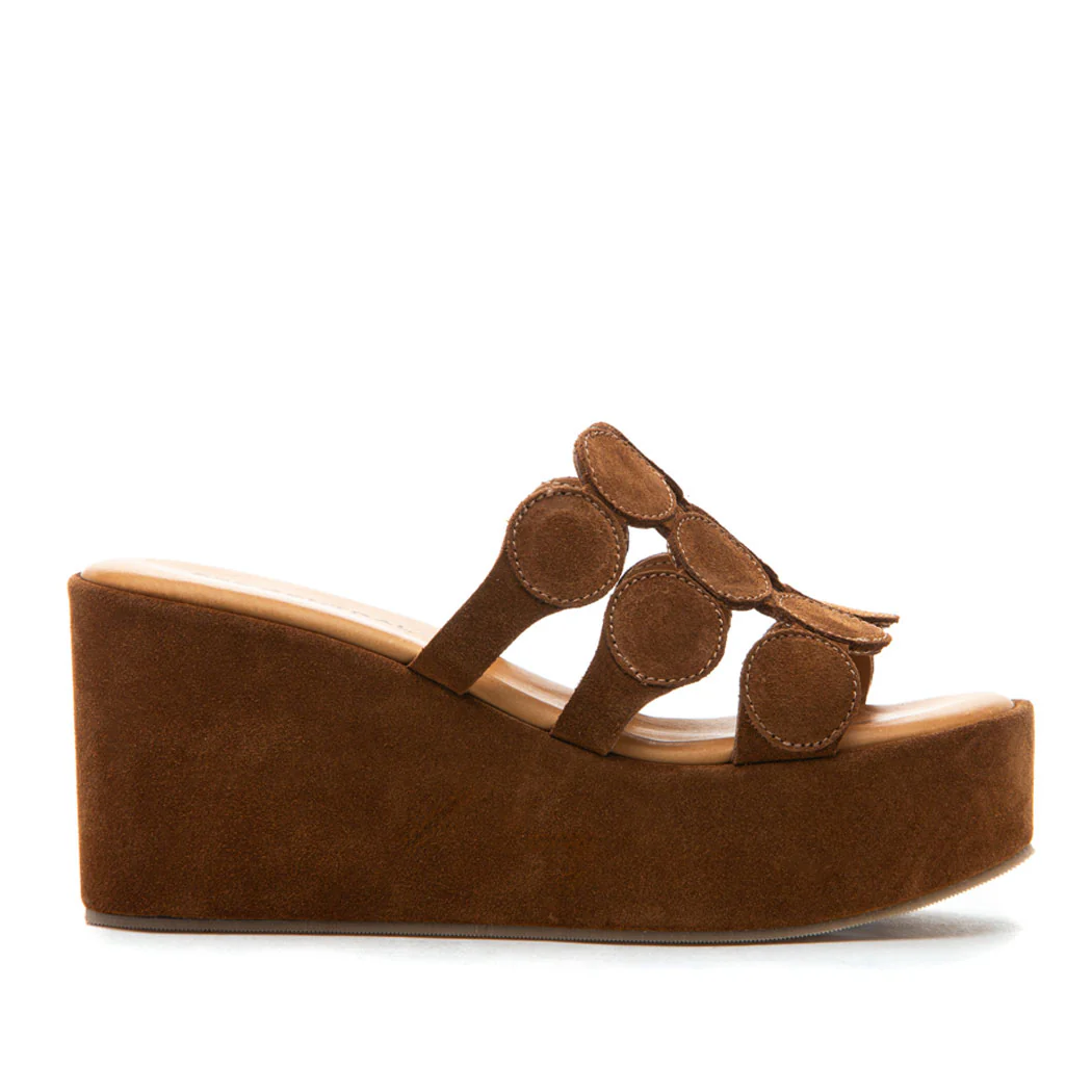 Shammy Suede Circles Wedge Slide - Image 2