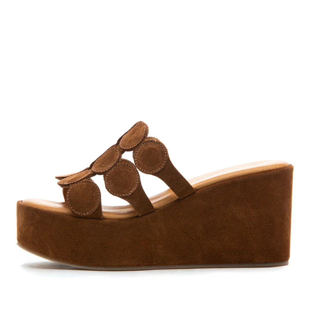 Shammy Suede Circles Wedge Slide - Image 4