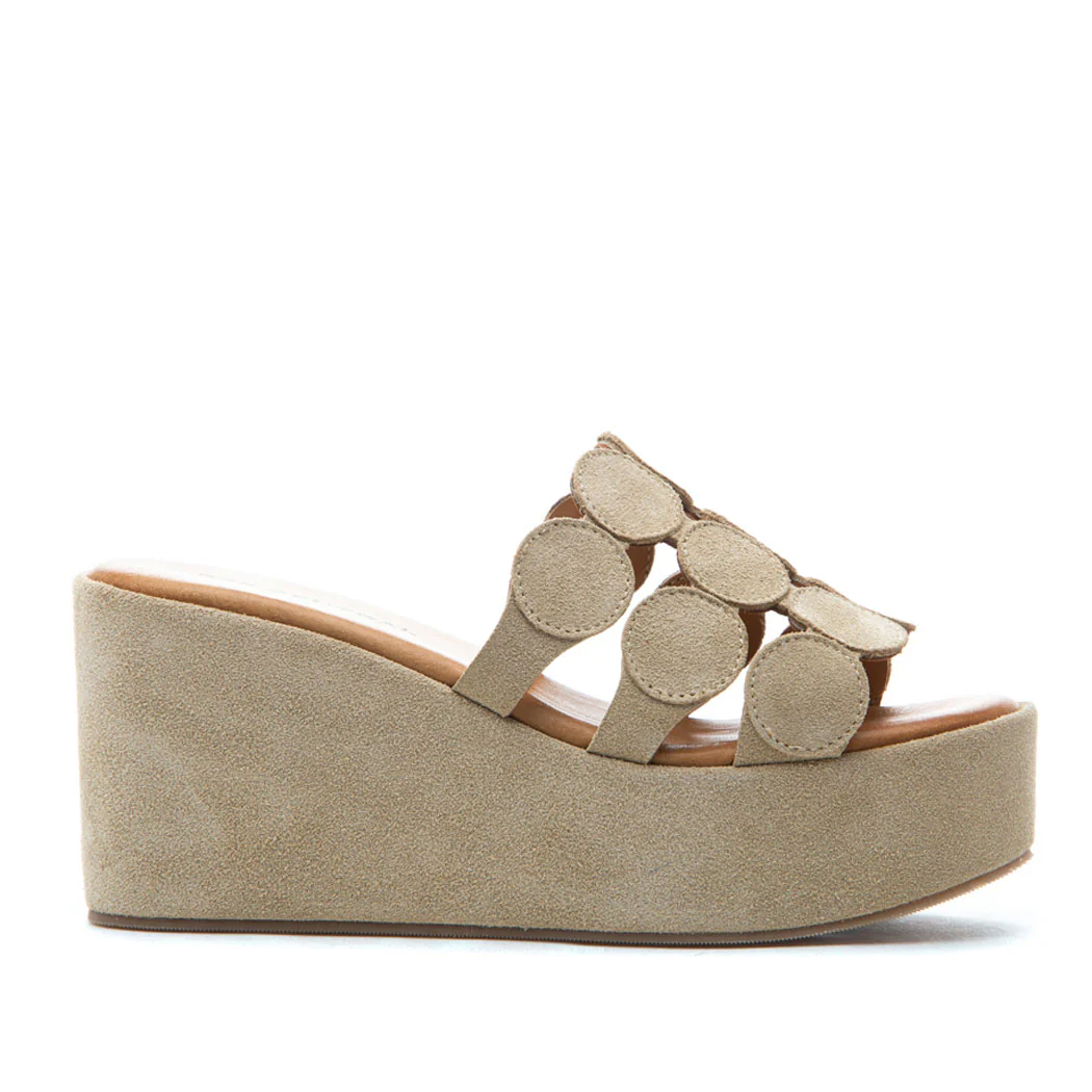 Shammy Suede Circles Wedge Slide - Image 2