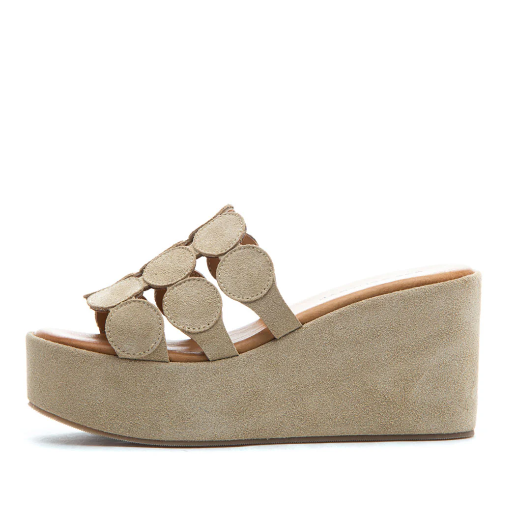 Shammy Suede Circles Wedge Slide - Image 4