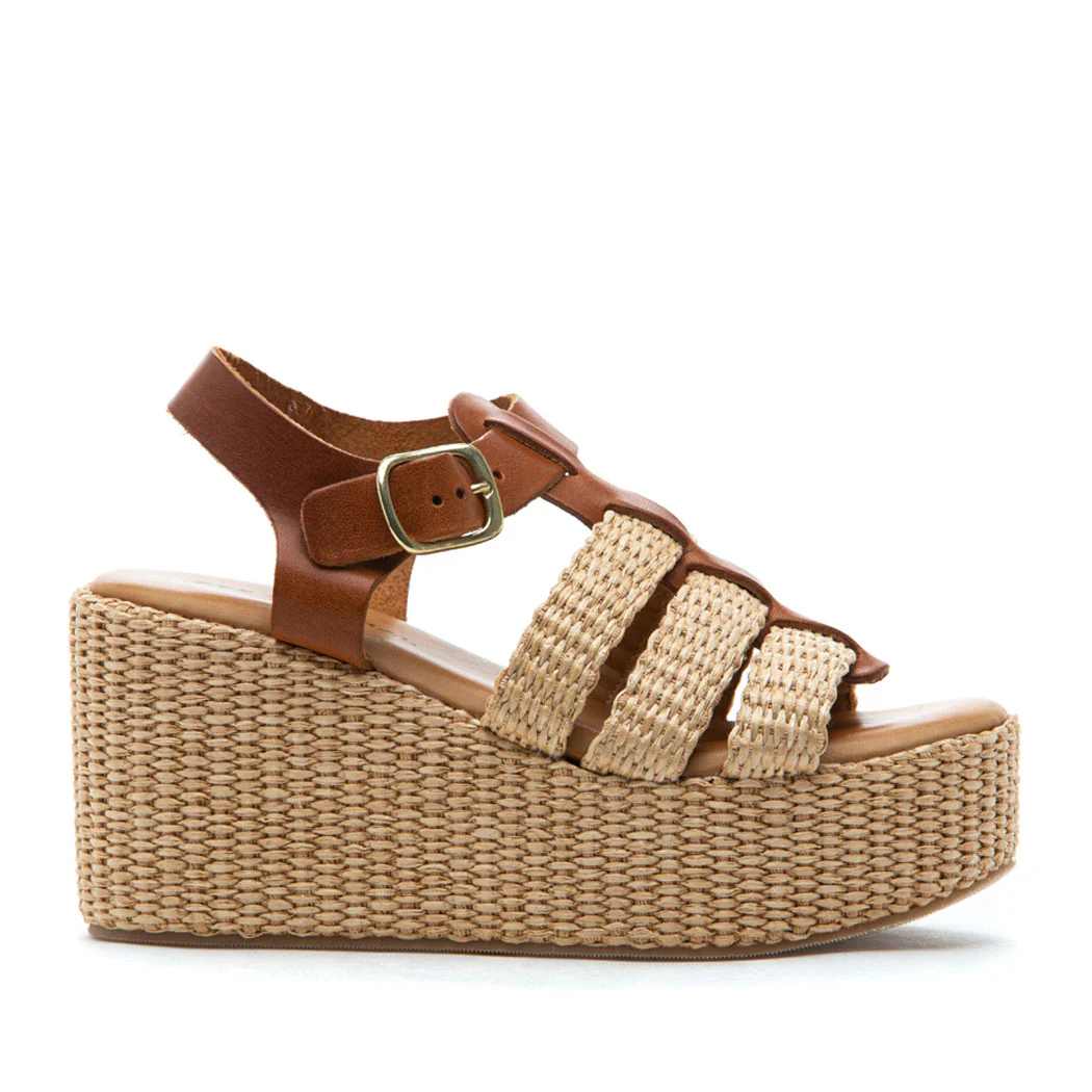 Shane Raffia TStrap Wedge Sandal - Image 2