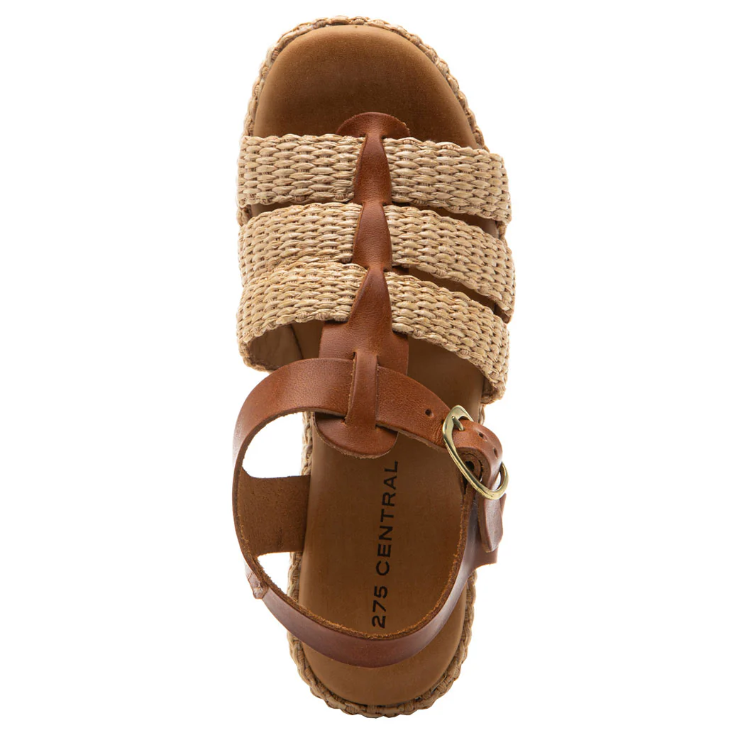 Shane Raffia TStrap Wedge Sandal - Image 3