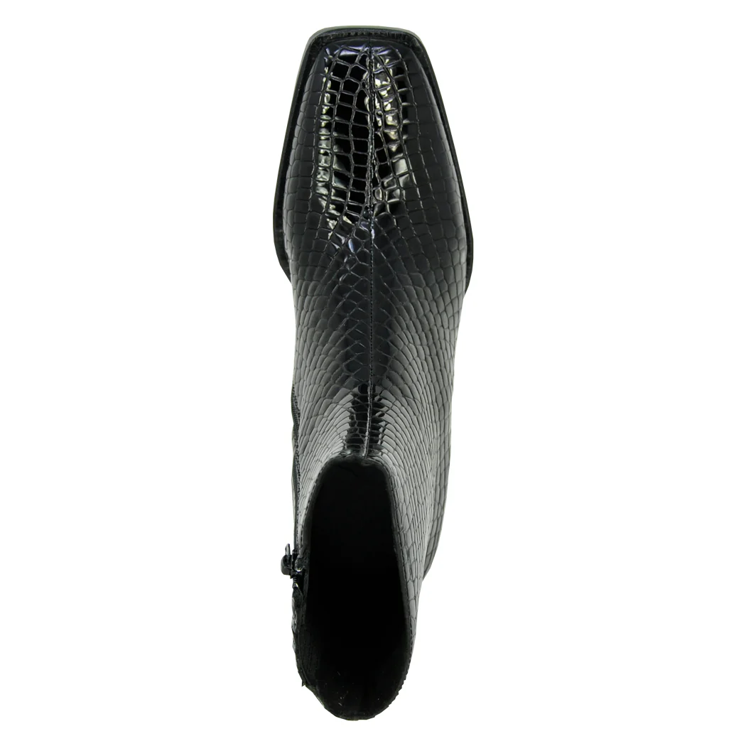 Sherpal-2 Croc Leather Heel Bootie - Image 3