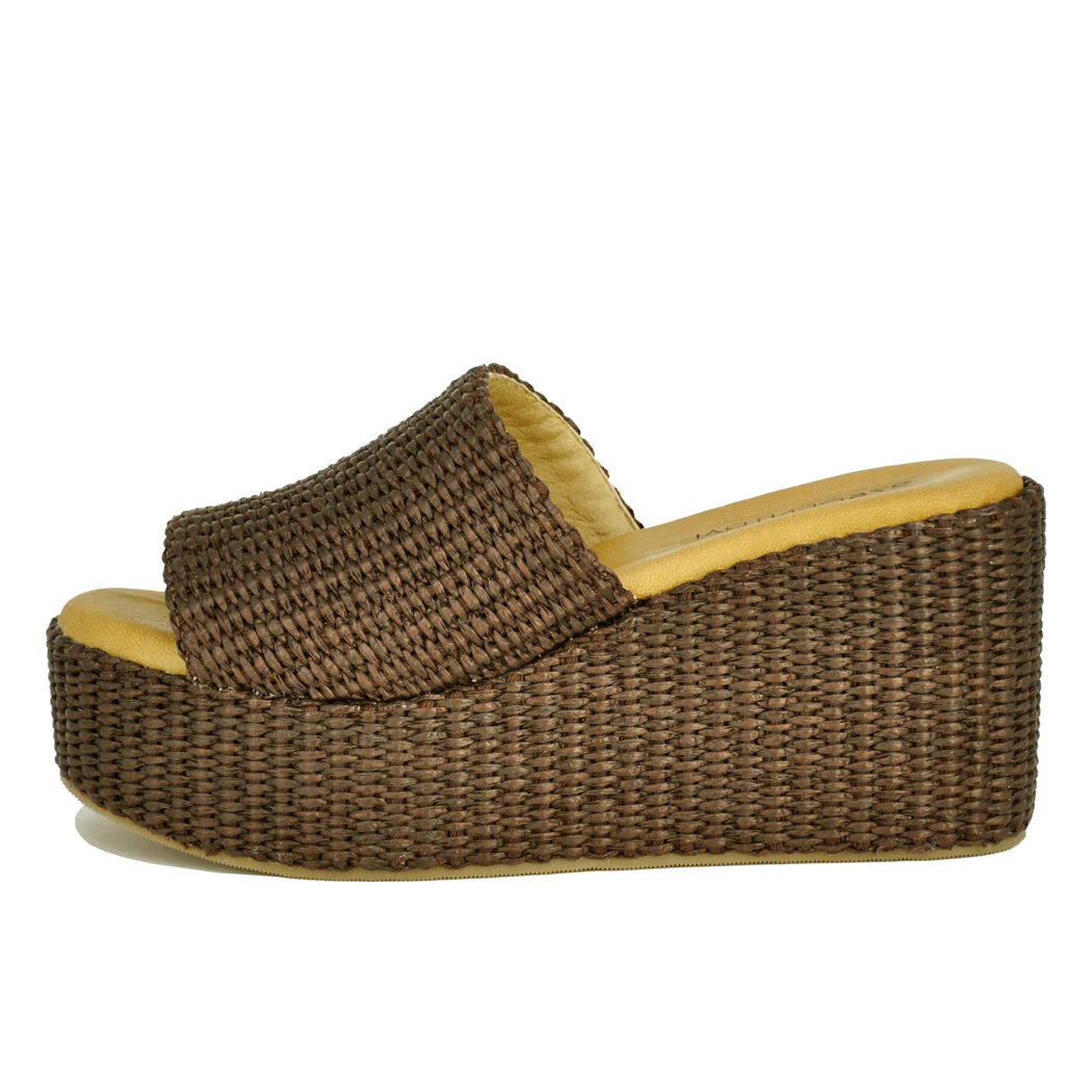 Sienna Raffia Wedge Slide - Image 4