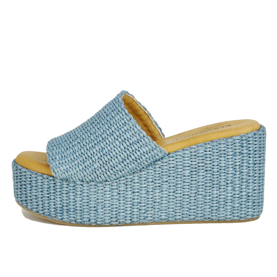 Sienna Raffia Wedge Slide - Image 4