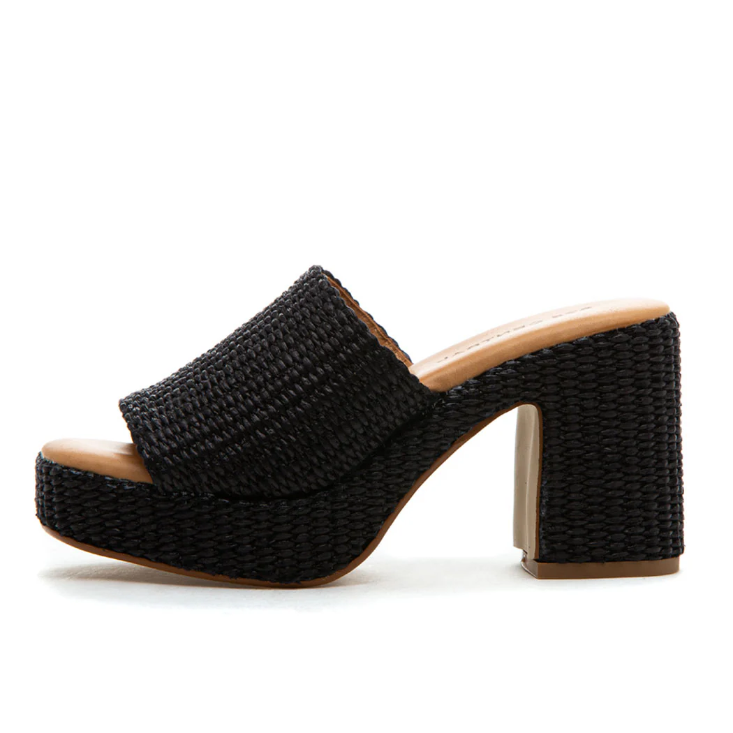 Skattebo Raffia Heel Platform Slide - Image 4