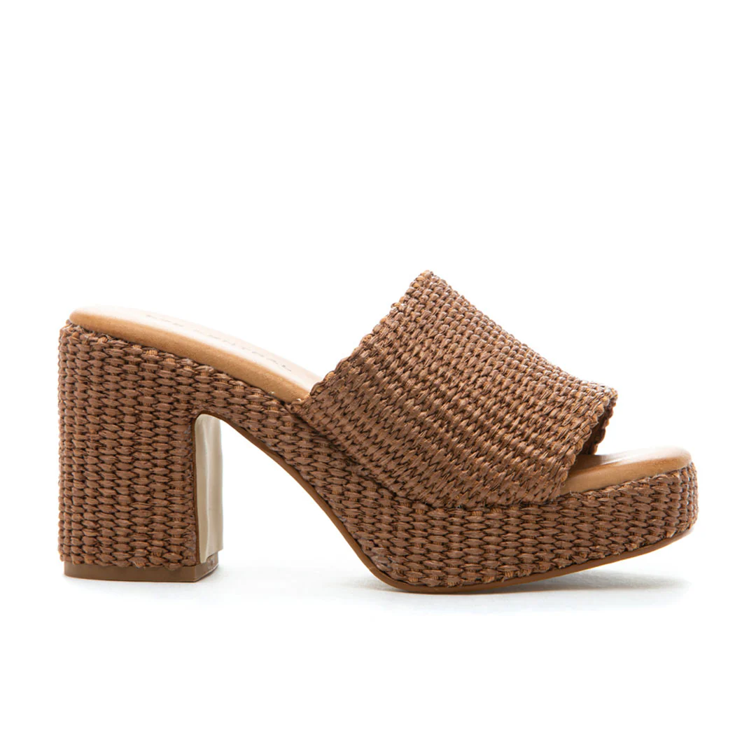 Skattebo Raffia Heel Platform Slide - Image 2