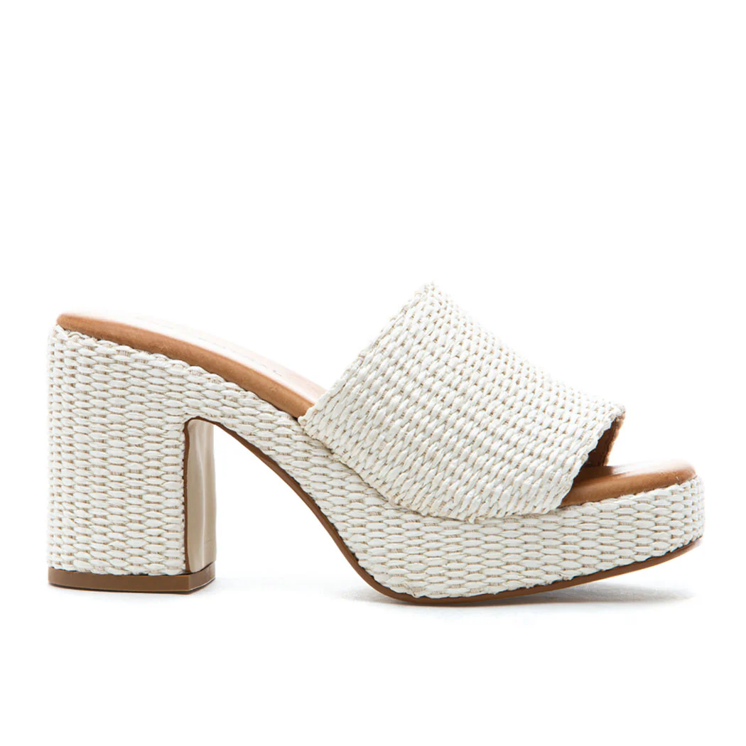 Skattebo Raffia Heel Platform Slide - Image 2