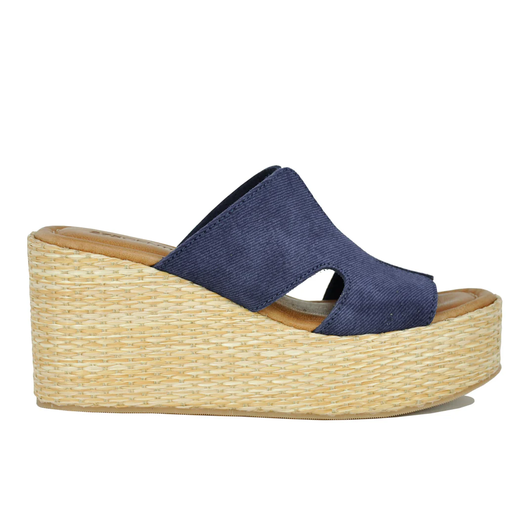 Snoop Denim Wedge Platform Slide - Image 3