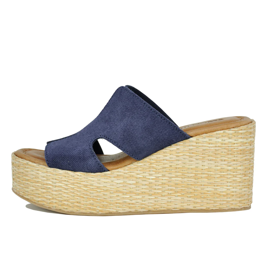 Snoop Denim Wedge Platform Slide - Image 5