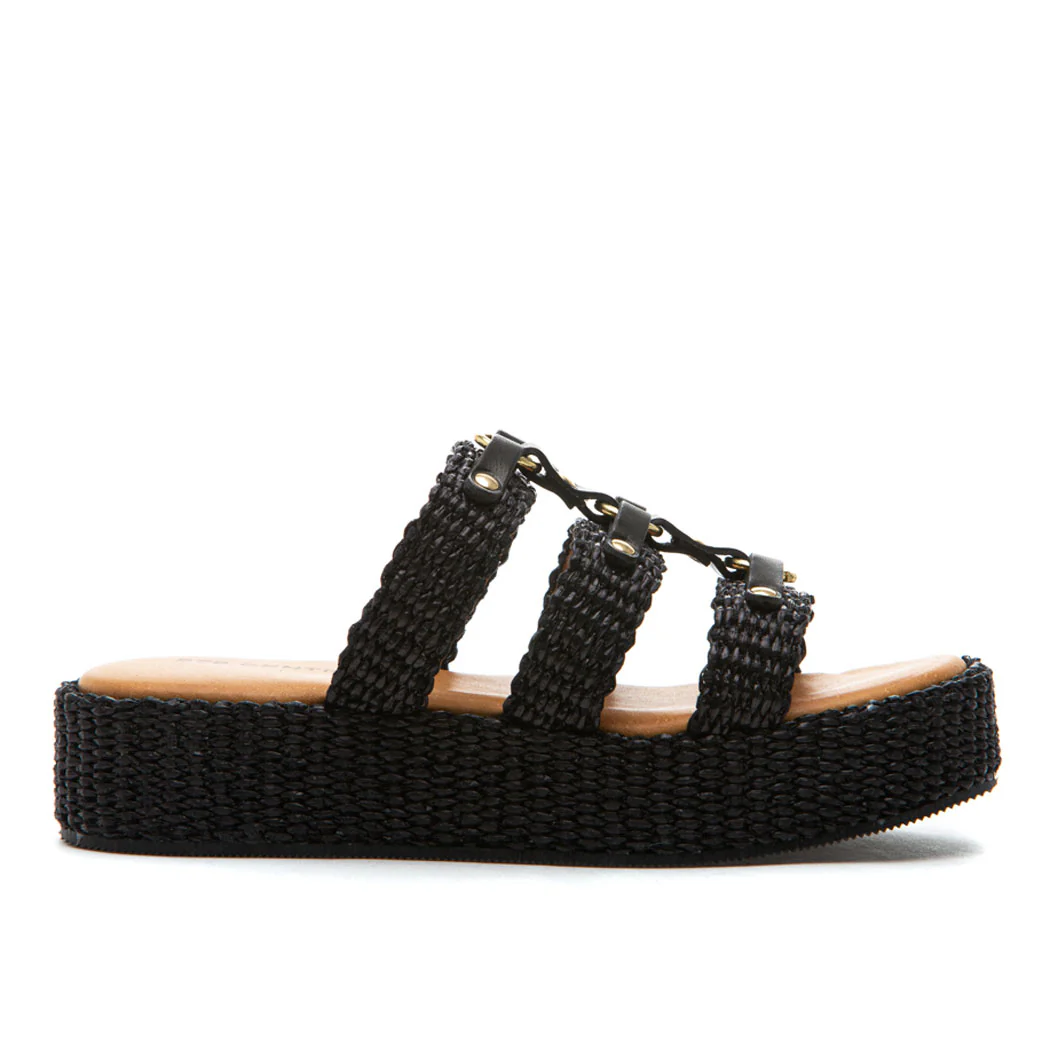 Sophia Raffia Platform Slide - Image 2