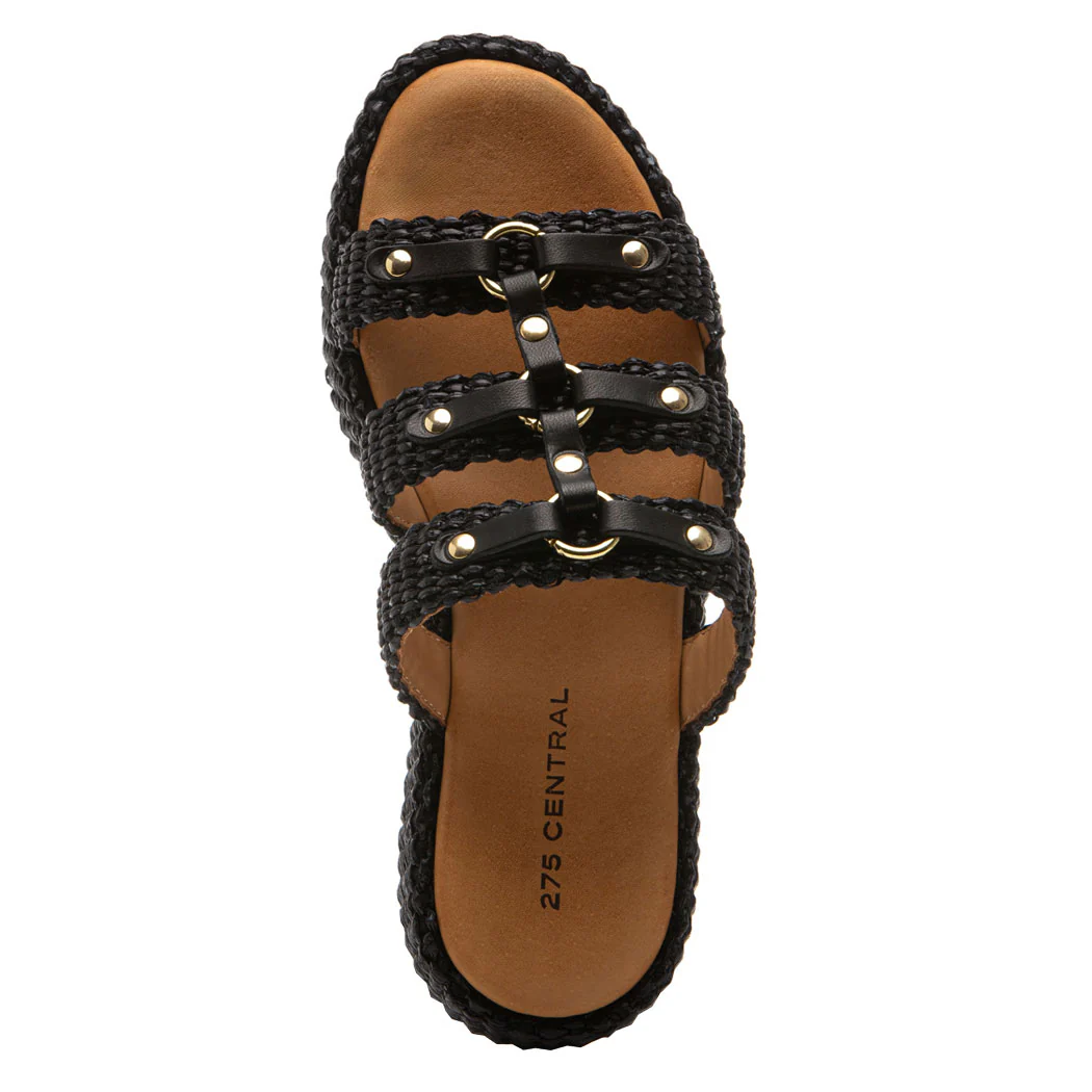 Sophia Raffia Platform Slide - Image 3