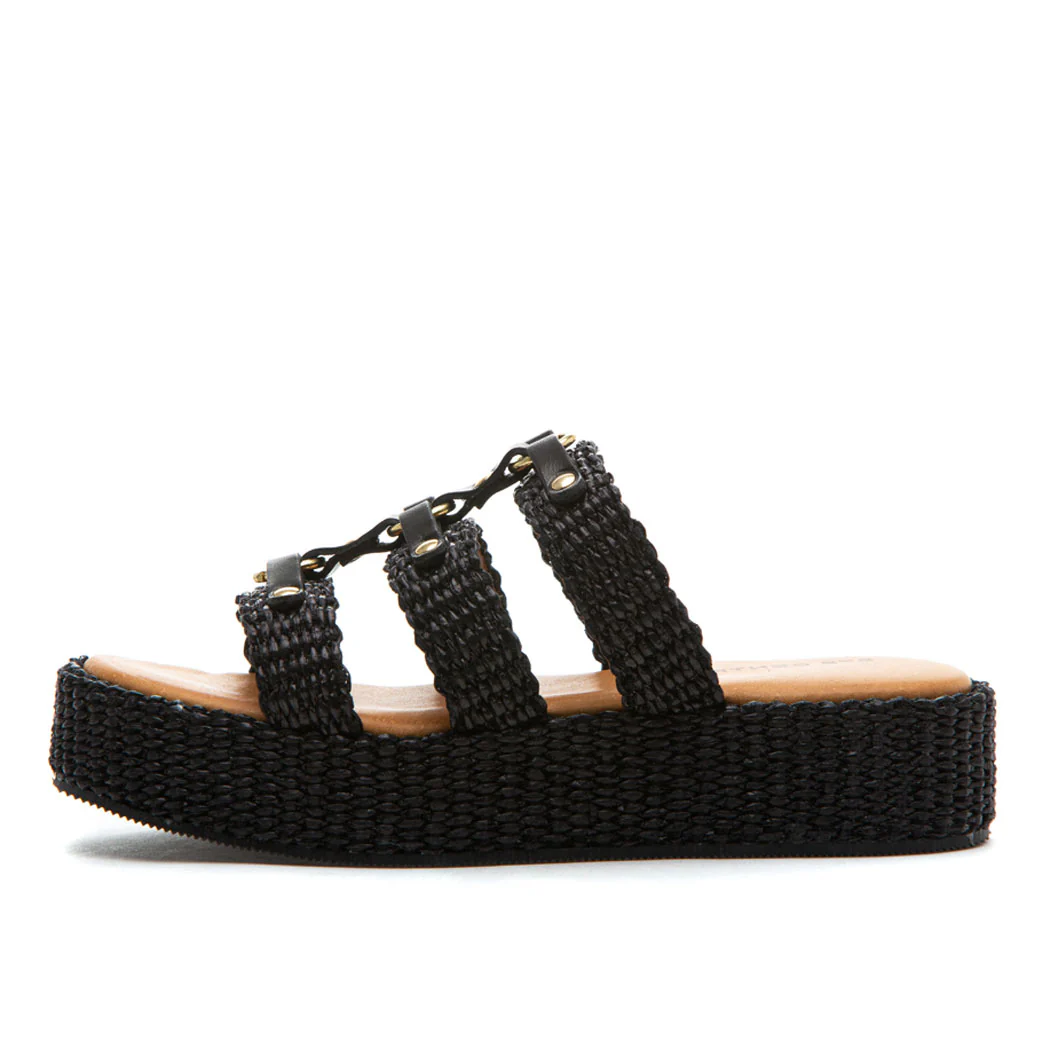 Sophia Raffia Platform Slide - Image 4