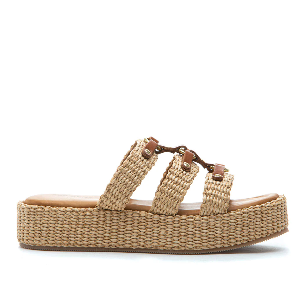 Sophia Raffia Platform Slide - Image 2