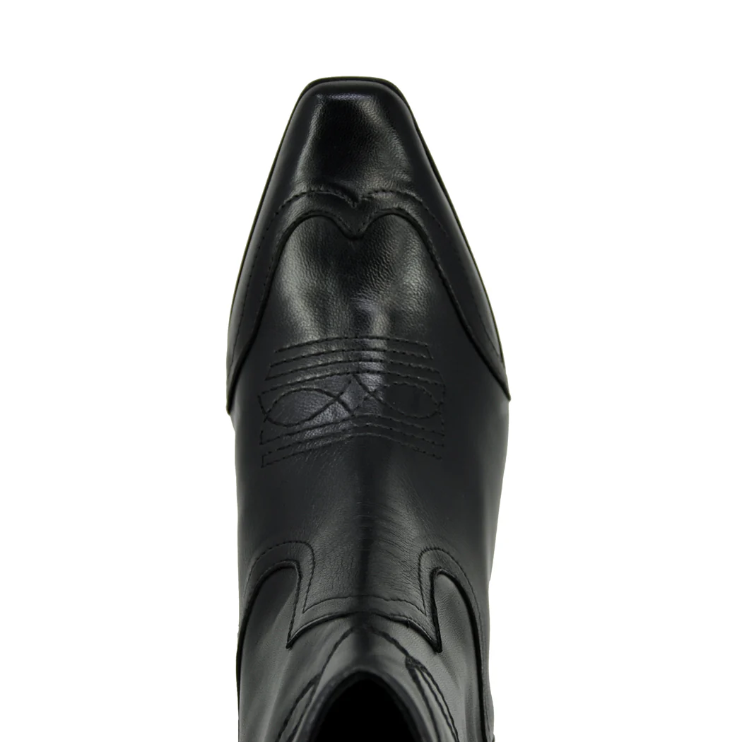 Sophie Leather Western Heel Boot - Image 3