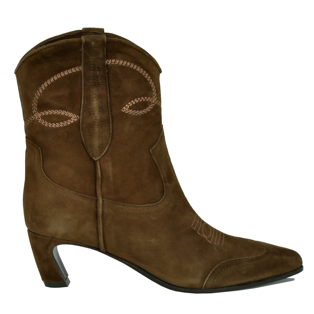Sophie Suede Western Heel Boot - Image 3