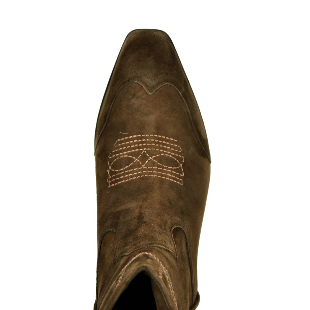 Sophie Suede Western Heel Boot - Image 4