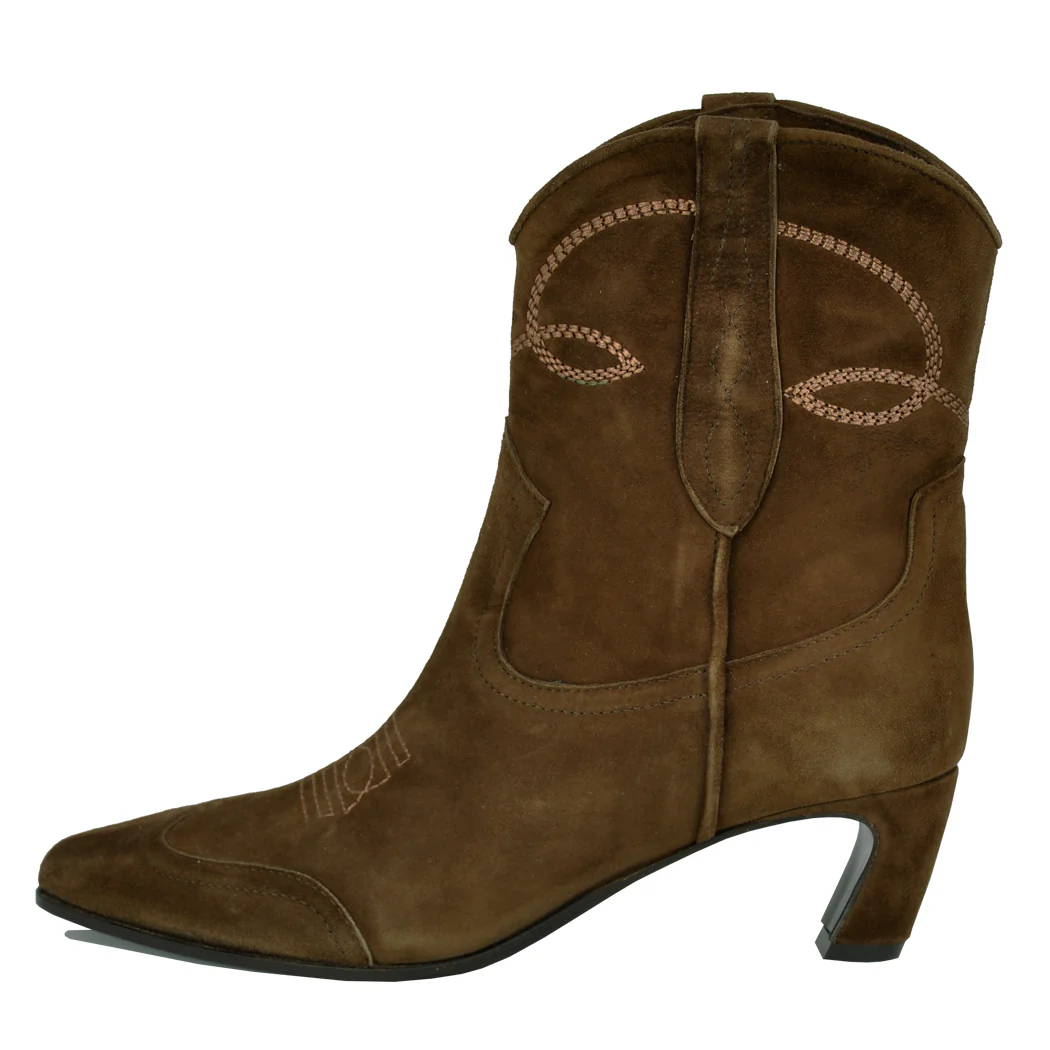 Sophie Suede Western Heel Boot - Image 5