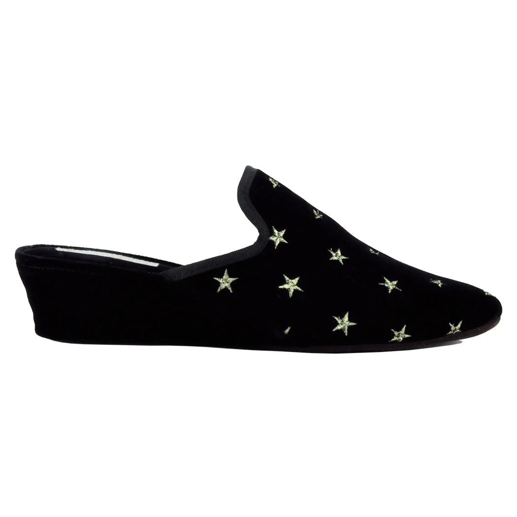 Starry Velvet Embroided Star Slipper - Image 2