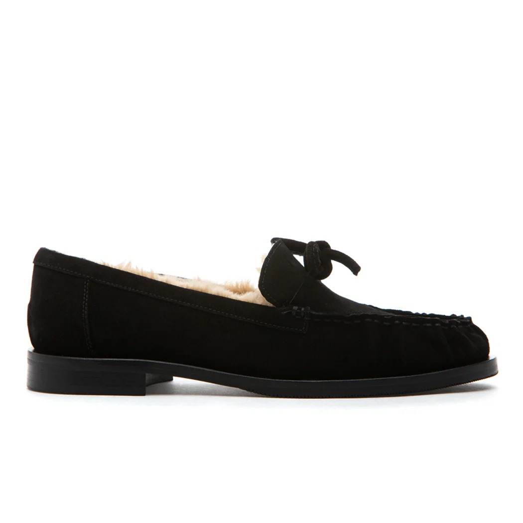 Steph Suede Fur Flat - Image 2