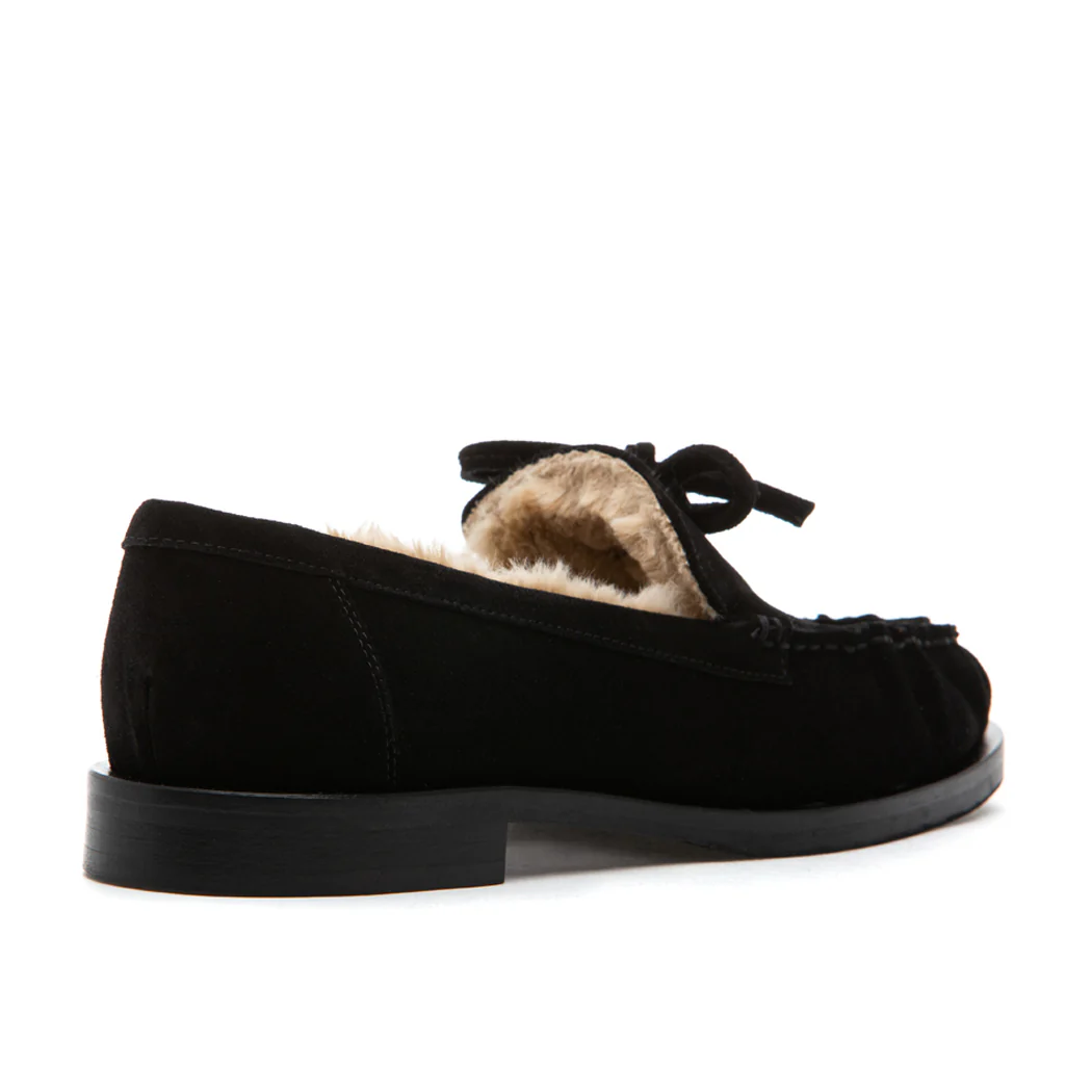 Steph Suede Fur Flat - Image 4