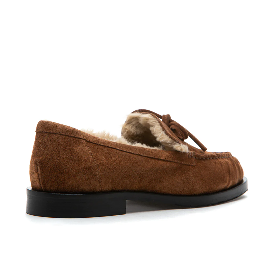 Steph Suede Fur Flat - Image 4