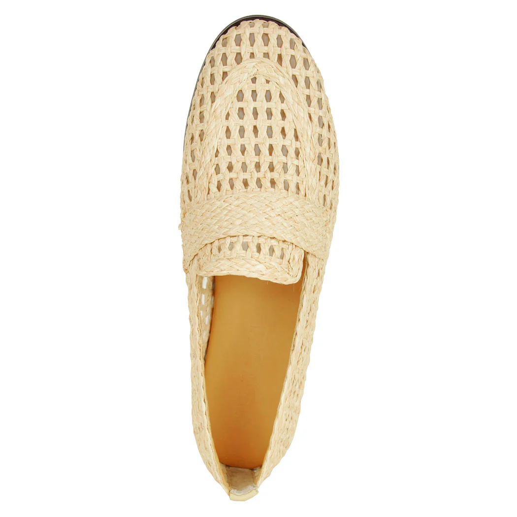 Stewart Raffia Closed Flat - Image 3