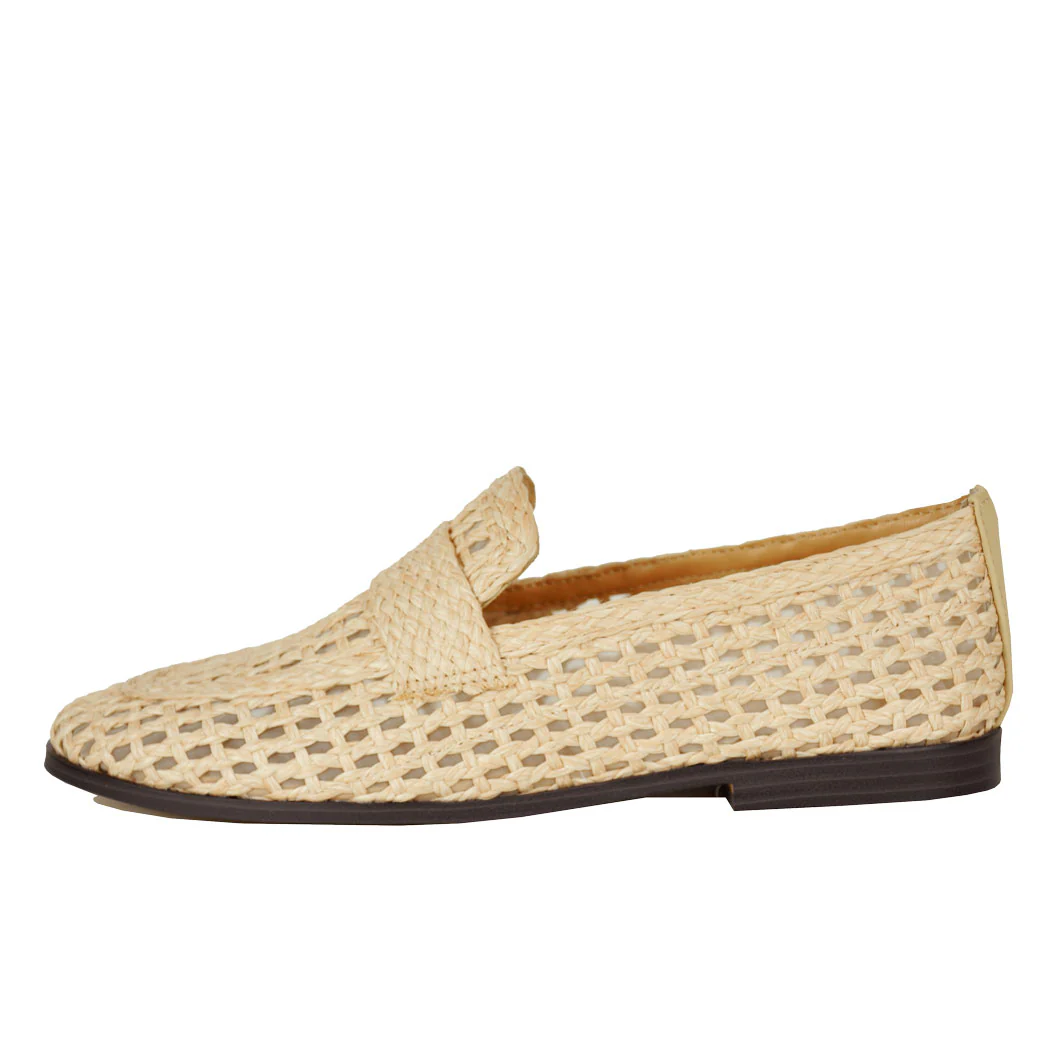 Stewart Raffia Closed Flat - Image 4