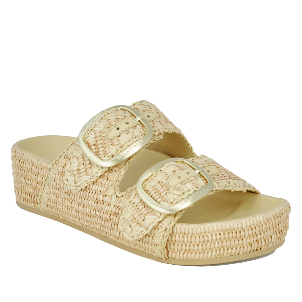 Theo-CWR Raffia Platform Sandal