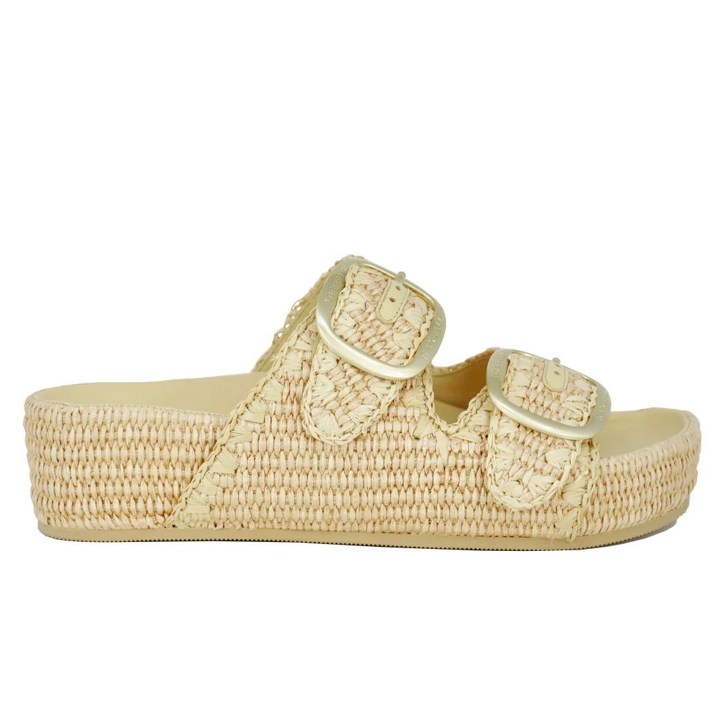 Theo-CWR Raffia Platform Sandal - Image 2