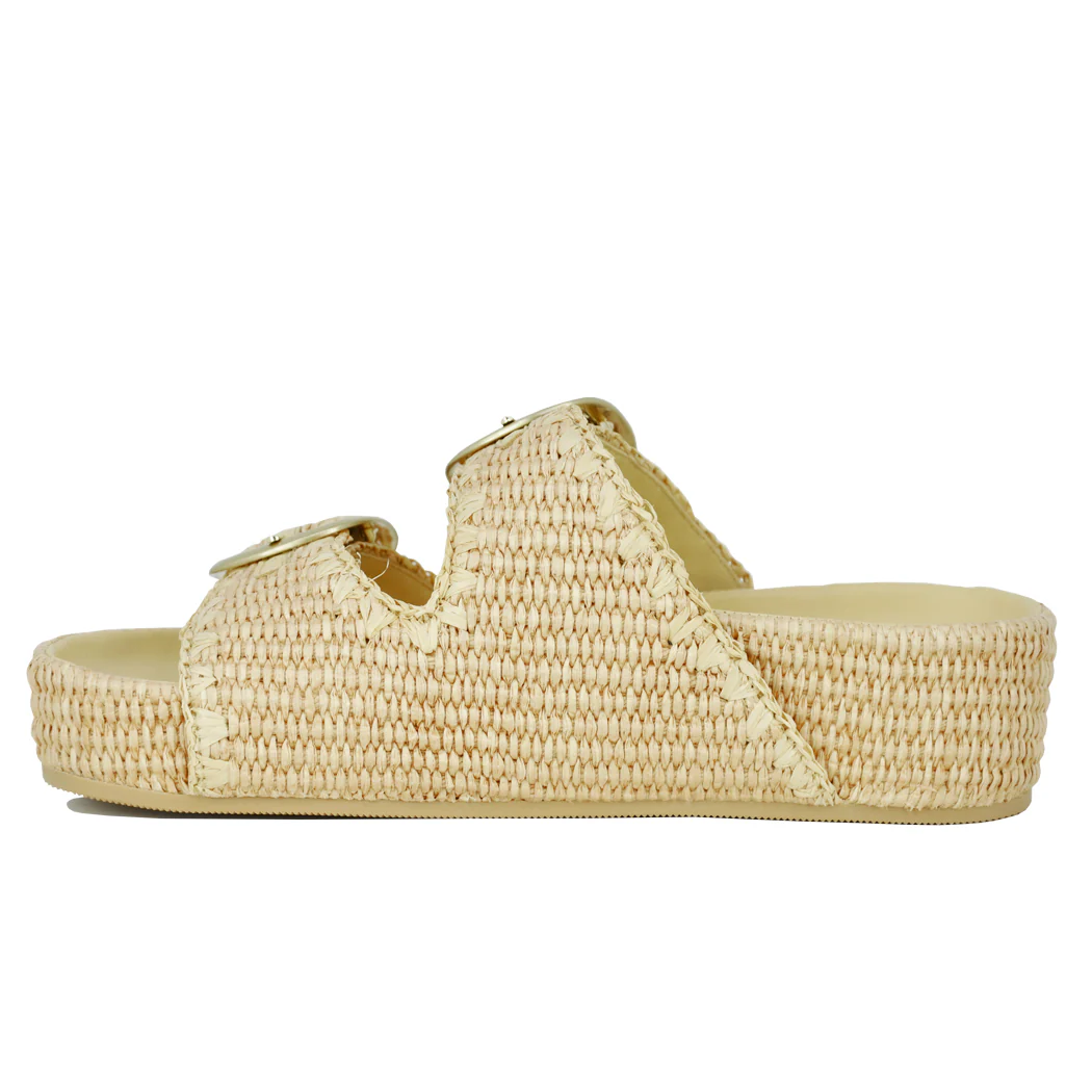 Theo-CWR Raffia Platform Sandal - Image 4
