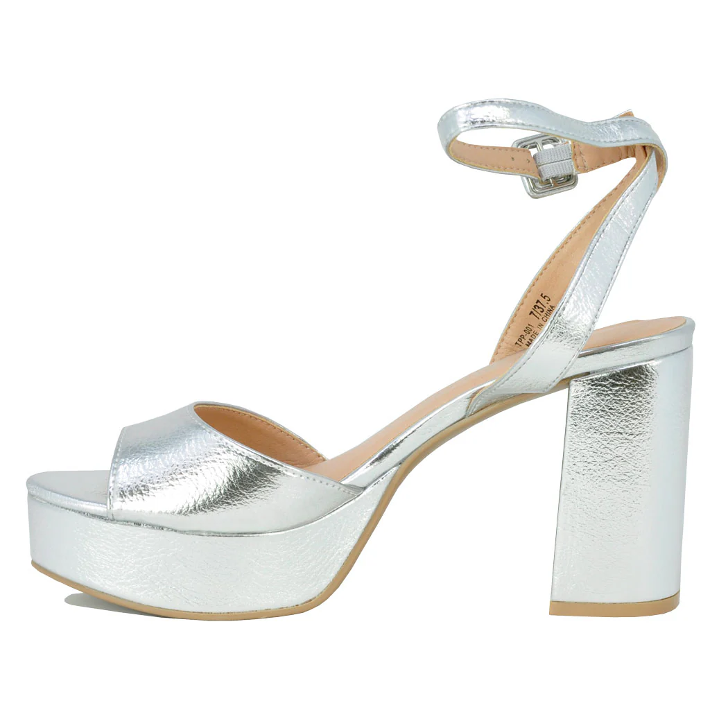 Theresa Metallic Leather Platform SandalSandal - Image 4