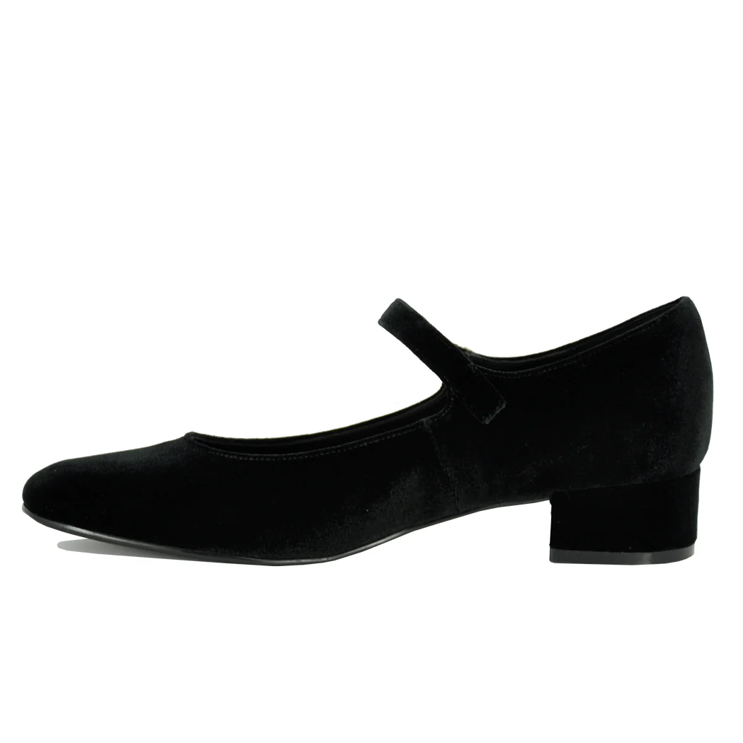 Top-Tier Velvet Maryjane Block Heel - Image 4