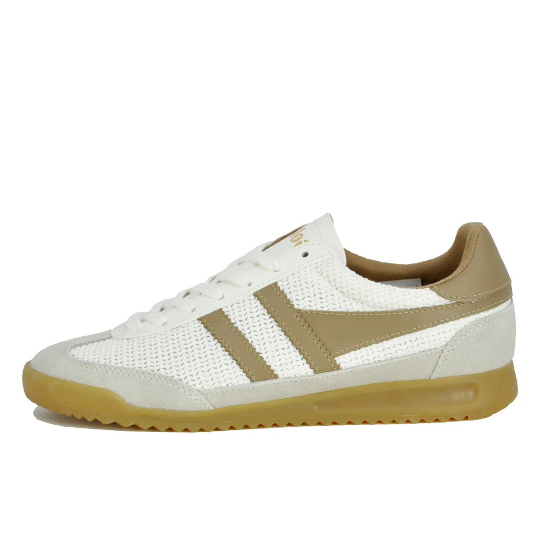 Tornado-Zephyr Perforated White Light Caramel Sneaker - Image 4