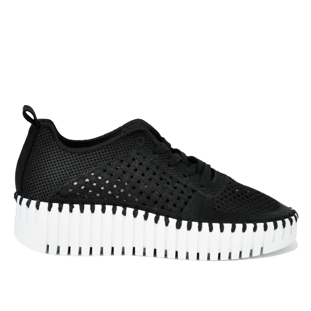 Tulip-4271 Knit Tie Platform Sneaker - Image 2