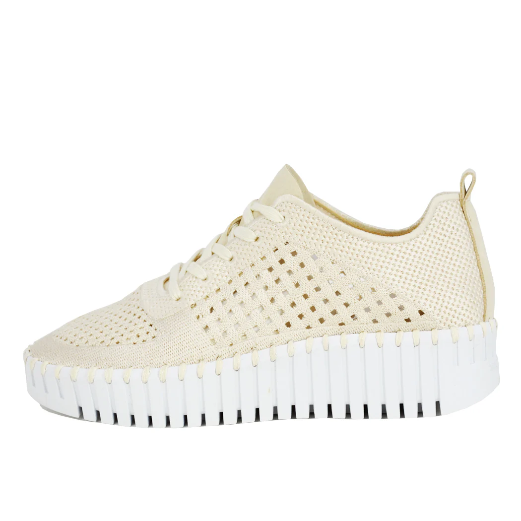Tulip-4271 Knit Tie Platform Sneaker - Image 4