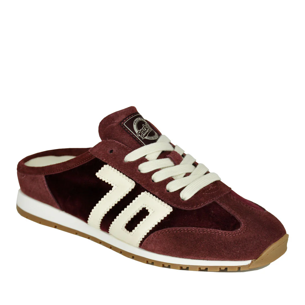 Venice-509 Velvet Wine Mule Sneaker