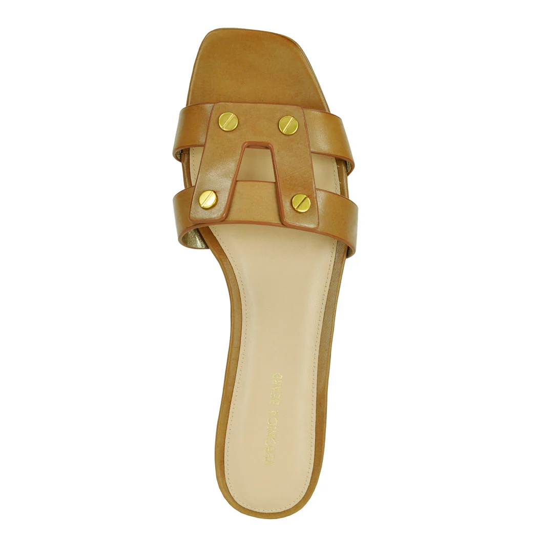 Via-Slide Leather Flat Slide - Image 3