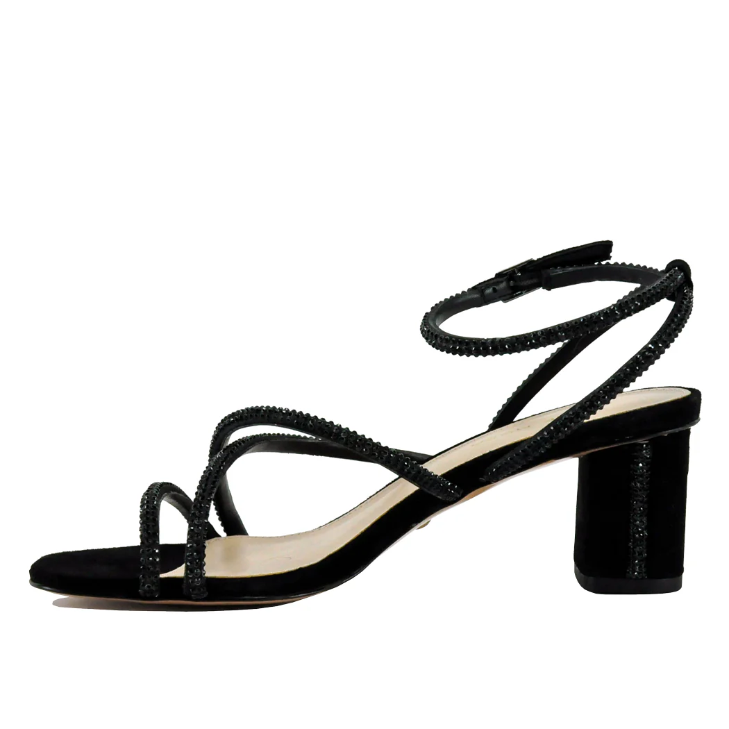 Viena-2 Suede Stone Strappy Sandal - Image 4