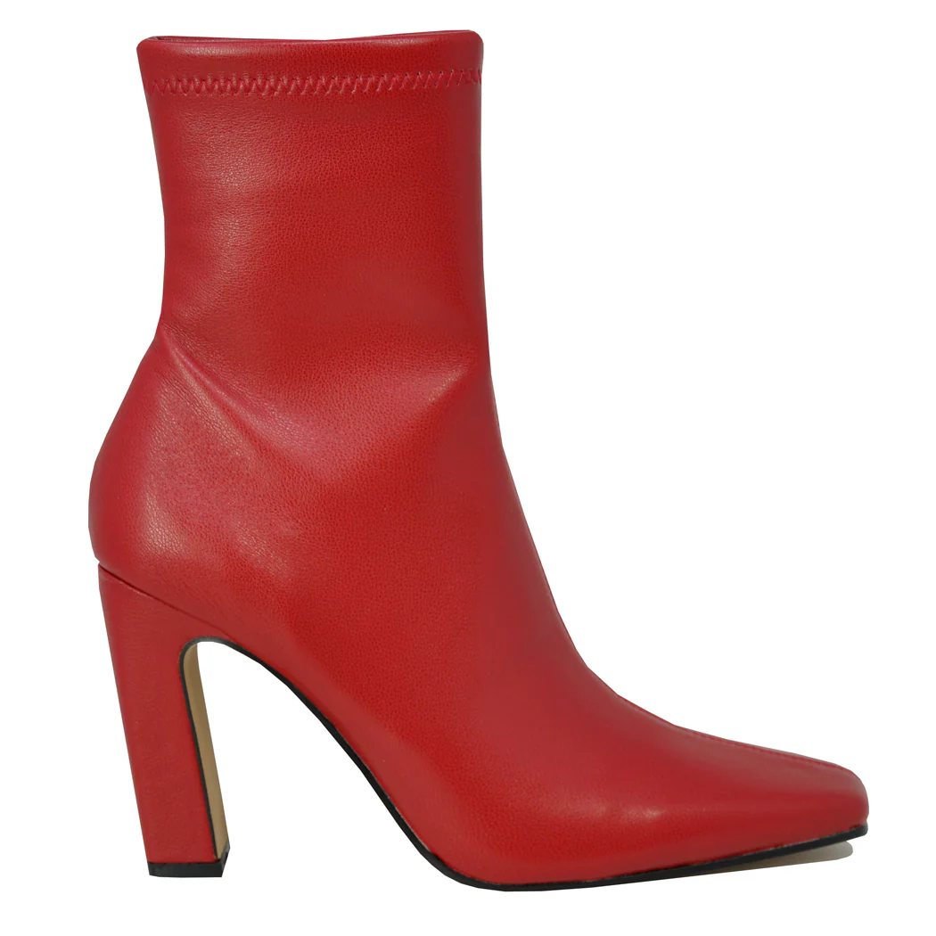 Vinka Leather Heel Bootie - Image 4