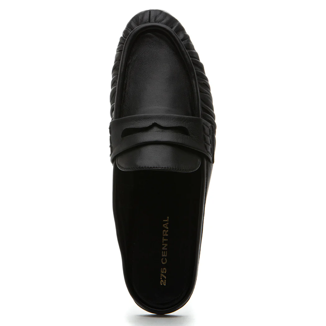 Vivien Leather Flat Mule - Image 3