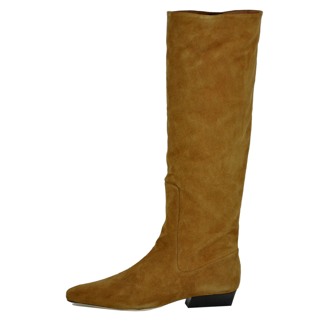 Wally-Flat-Boot Suede Flat Tall Boot - Image 5
