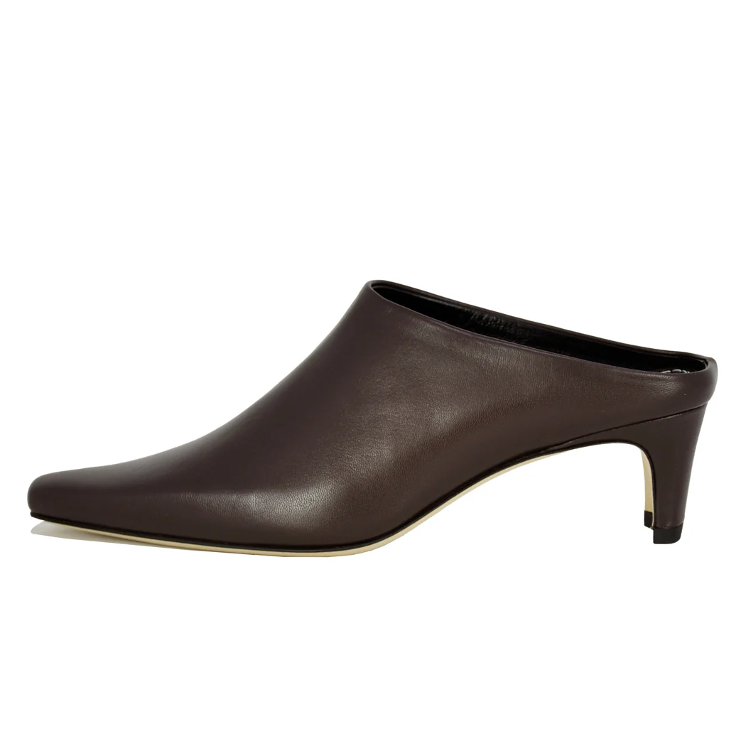 Wally Mule Leather Heel Mule - Image 4