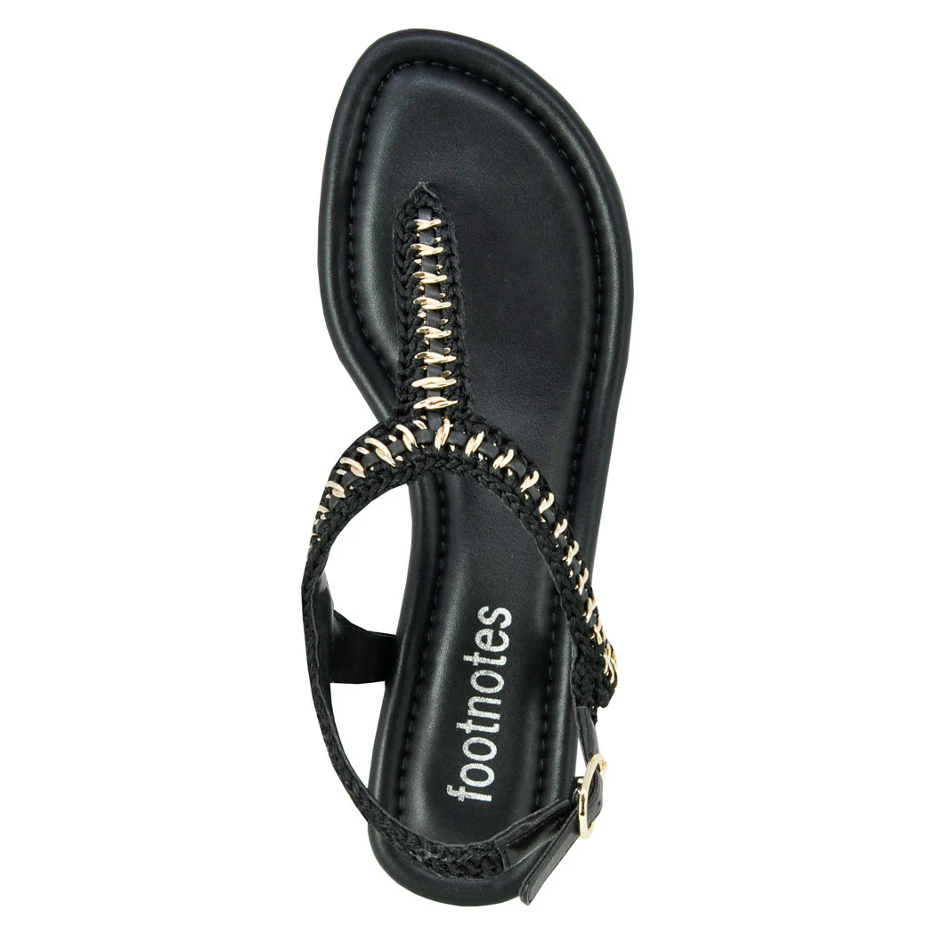 Yaella Leather Chain Thong Sandal - Image 3