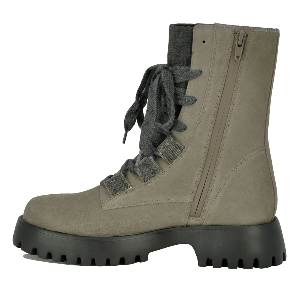 Zambou Suede Tie Lug Boot - Image 4