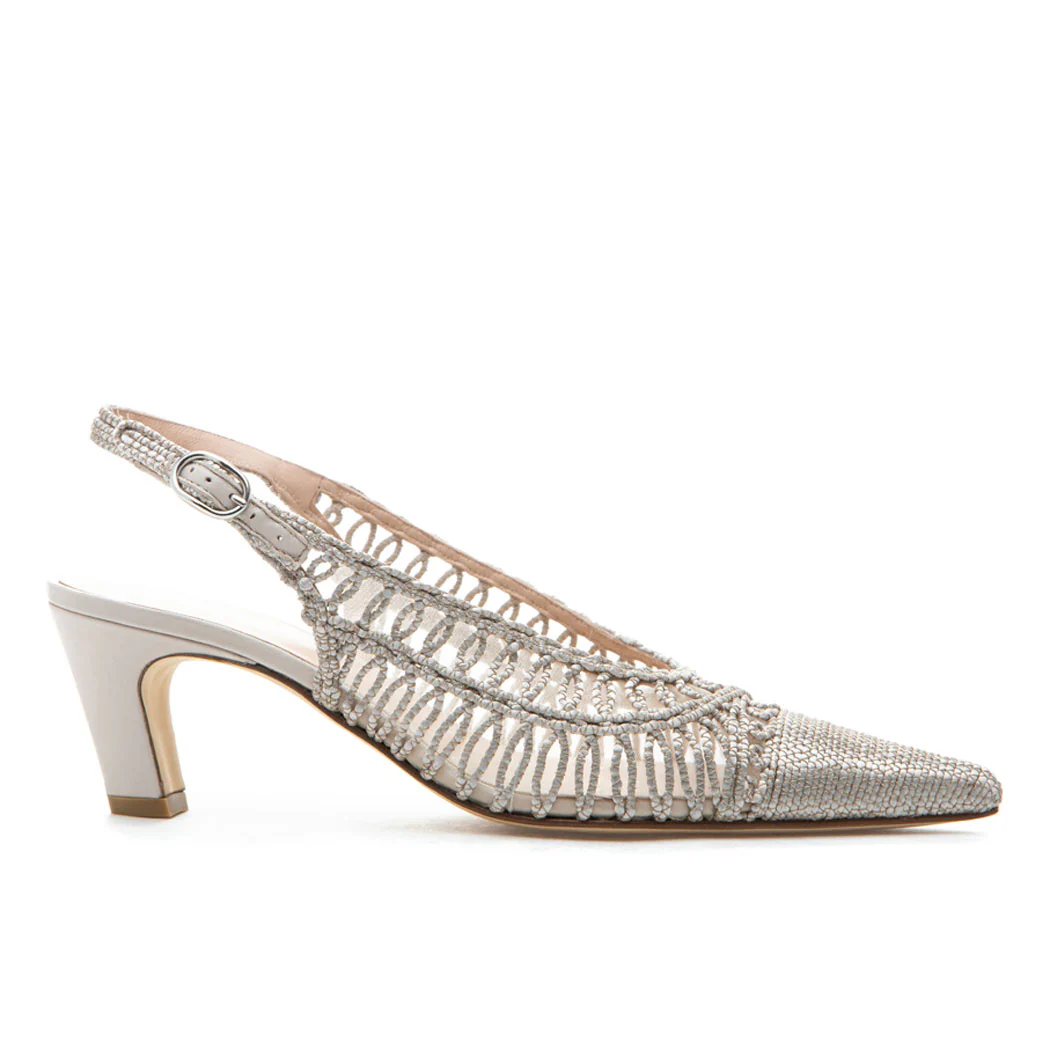 Zeta Raffia Woven Heel Slingback - Image 2