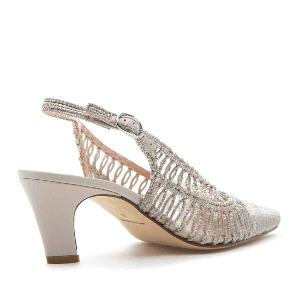 Zeta Raffia Woven Heel Slingback - Image 4