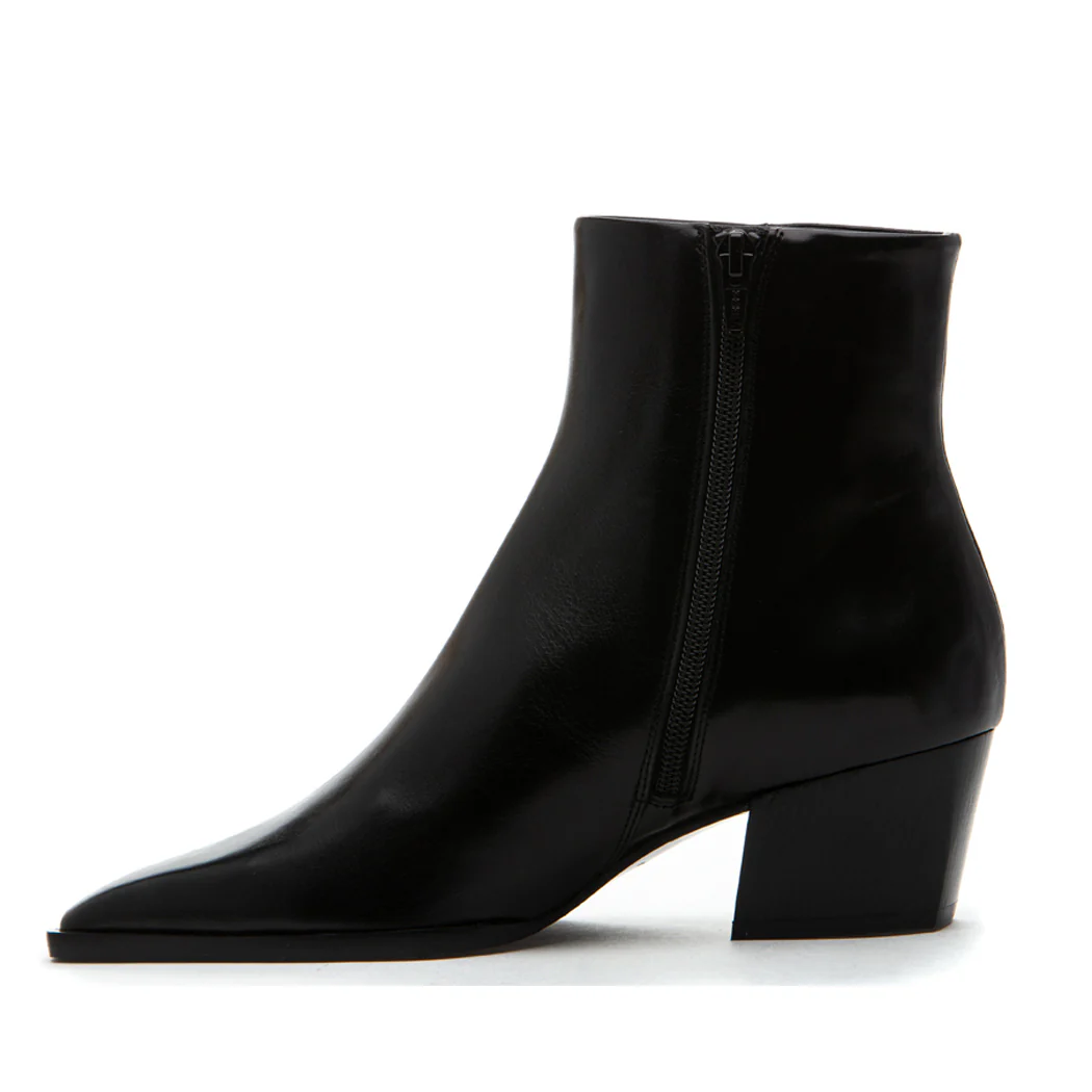 Zev Leather Block Heel Boot - Image 4