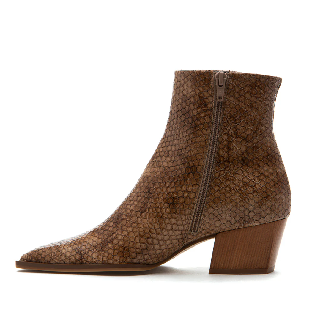 Zev Snake Block Heel Boot - Image 4