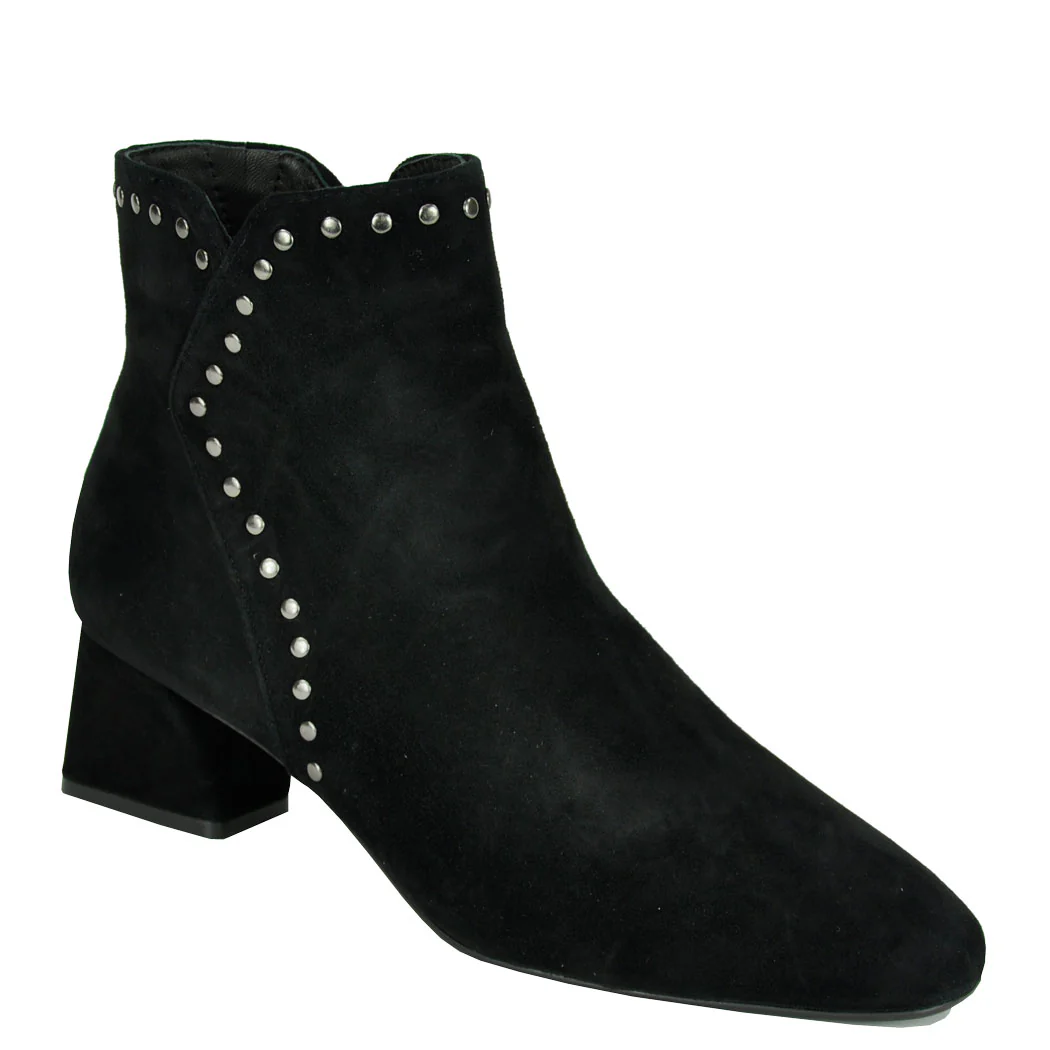 Zoey Suede Studded Heel Boot